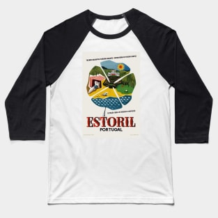 Estoril Portugal Vintage Travel Poster Baseball T-Shirt